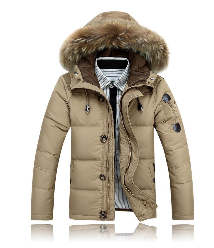 모피 칼라 후드 파커 남성 겨울 두꺼운 남성 자켓 아웃웨어 새로운 패션 따뜻한 코트 맨 파커 스 Windproof Male Parka Casaco